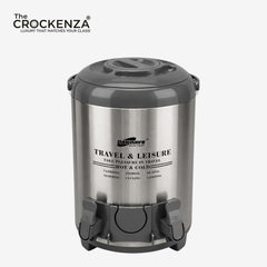 DAYDAYS 9.5L Dual Tap Insulated Hot & Cold Beverage Cooler – Stainless Steel Drink Dispenser