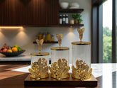 Elegant Gold Candy Jars (Set of 3) – Perfect for Gifting & Décor BA-18