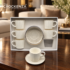 Imported Ceramic Cup & Saucer Set – Elegant Matte Finish