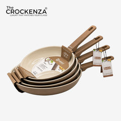 Baroly 4-Piece Non-Stick Frying Pan Set (22CM, 24CM, 26CM & 28CM) | Induction Compatible Granite Cookware
