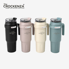 Luxury SITARAYURI 1480ML Insulated Coffee Tumbler with Handle & Straw | Large Capacity Stainless Steel Vacuum Travel Mug