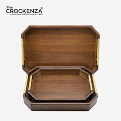 3-Piece Wooden Serving Tray Set with Handles – Premium Solid Wood Decorative & Breakfast Trays for Home, Coffee Table & Kitchen (Copy) (Copy) (Copy)