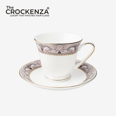 The Crockenza Imperial Blossom Fine Bone China Tea Cup & Saucer Set
