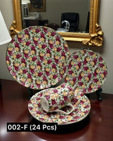 Royal Elegance Floral Plate Set – Inspired by Royal Albert England 18 & 24 Pcs