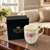 Royal Albert-Inspired Luxury Pink Floral Mug – Single Piece