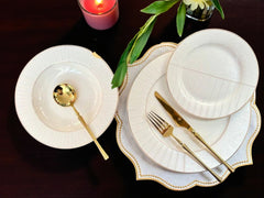 Luxury Johnson Bros Inspired 18-Piece Plate Set (White Collection) – Ideal for 6-Person Table Setting