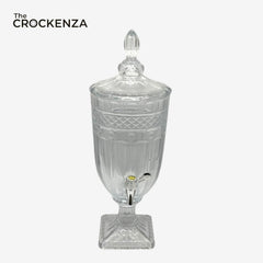 Luxury Crystal Glass Beverage Dispenser with Tap – Premium Drink Dispenser