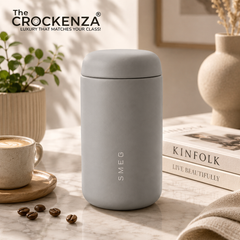 SMEG Capsule Coffee Cup 350ML – Premium Stainless Steel Insulated Travel Mug - Grey