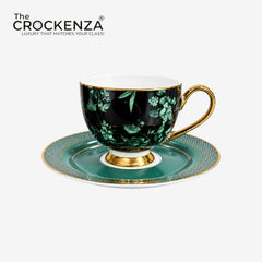 Premium Super Bone China Cup & Saucer Set | Vintage Johnson Bros Inspired Floral Tea Cups