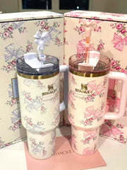 Stanley Quencher 40oz – Love Shake Original Fancy Tumbler Gift box with Lid & Handle | All-Day Hydration on-the-go