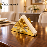 Luxury Gold Napkin Holder Stand with Ginkgo Leaf Design