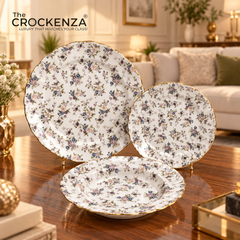 Royal Elegance Floral Plate Set – Inspired by Royal Albert 18 (Pcs)