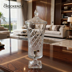 Luxury Crystal Glass Beverage Dispenser with Tap – Premium Drink Dispenser 4.5 Ltr
