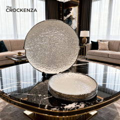 Luxury 7 Pcs Glass Cake Set – Premium Cake Serving Plate Set