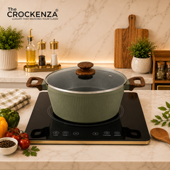 Luxury Baroly Non-Stick Casserole with Glass Lid | Induction Compatible | 24CM & 28CM