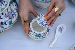 Premium Evergreen Royal Albert inspired 75 Pcs Dinner Set - Serves 8 Persons