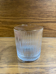 Prestige Series Vertical Texture Glasses – Imported Gold Accent Glassware