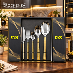 AYD 52-Piece Luxury Stainless Steel Cutlery Set – Silver & Gold