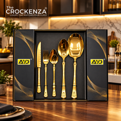 AYD 52-Piece Luxury Stainless Steel Cutlery Set – Gold