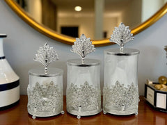 Elegant Gold Candy Jars (Set of 3) – Perfect for Gifting & Décor BA-17