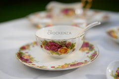Vintage Royal Albert style 75 Pcs Dinner Set - 8 Person Serving