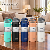 TYESO 750ml Vacuum Insulated Water Bottle with Carry Handle