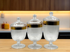 Luxury Crystal-Clear Acrylic Airtight Candy & Dry Fruit Jars – Elegant Table Display Container