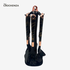 Premium Silicone Spoon Set – The Onyx & Gold Marble Silicone Utensil Collection – Premium 7-Piece Set for Professional & Home Kitchenson-Stick & Heat-Resistant