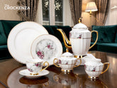 Imported Luxury Johnson Brothers–Inspired 24-Piece Fine Dining Tea Set