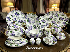 Imported Premium 75 Pcs Dinner Set for 8-persons Serving - Inspired by Royal Albert England
