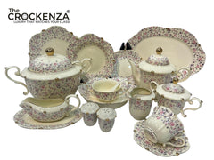 Imported Premium 75 Pcs Dinner Set for 8-persons Serving - Inspired by Royal Albert England