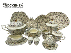 Imported Premium 75 Pcs Dinner Set for 8-persons Serving - Inspired by Royal Albert England