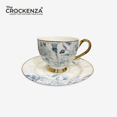 Johnson Bros Inspired 12-Piece Floral Cups & Saucers Set – Premium Floral Tea Set