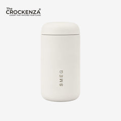 SMEG Capsule Coffee Cup 350ML – Premium Stainless Steel Insulated Travel Mug - White