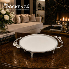 Imperial Calla Lily Round Porcelain Serving Tray - Luxury Table Centerpiece (Copy)