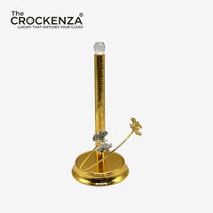 Luxury Gold Tissue Roll Holder Stand – Floral Kitchen Paper Towel Holder