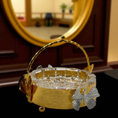 Imperial Gold Ashtray – Bold Elegance in Luxe Metal Finish