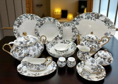 Elegant Royal Albert style 75 Pcs Dinner Set - 8 Person Serving