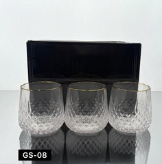 Sip in Style: Diamond Dazzle Gold-Rimmed Tumblers (The 'GS-08' Vibe!)