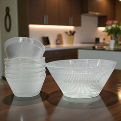 Imported Luxury 7 Pcs Glass Bowl Set | Multi-Purpose Dessert & Snack Bowls (Available in two designs)