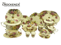 Imported Premium 75 Pcs Dinner Set for 8-persons Serving - Inspired by Royal Albert England