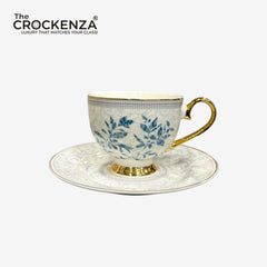 Johnson Bros Inspired 12-Piece Floral Cups & Saucers Set – Premium Floral Tea Set