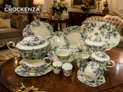 Imported Premium 75 Pcs Dinner Set for 8-persons Serving - Inspired by Royal Albert England
