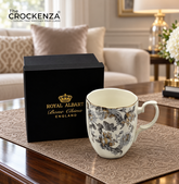 Royal Albert-Inspired Luxury Grey Floral Mug – Single Piece