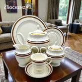 Imperial Majesty Luxury Super Bone China Tea & Dinner Set – 24-Piece Elite Collection