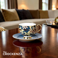 Johnson Bros Inspired 12-Piece Floral Cups & Saucers Set – Premium Floral Tea Set