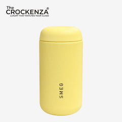 SMEG Capsule Coffee Cup 350ML – Premium Stainless Steel Insulated Travel Mug - Yellow