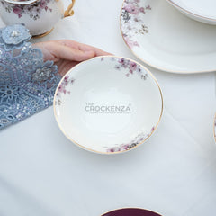 Johnson Bros Inspired Imperial Maroon & Floral Luxury Dinner Set – Imported Bone China