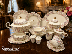 Imported Premium 75 Pcs Dinner Set for 8-persons Serving - Inspired by Royal Albert England