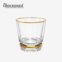 Luxury 6-Piece Imported Crystal Glass Set with Gold Detailing – Classic Elegance for your drinks